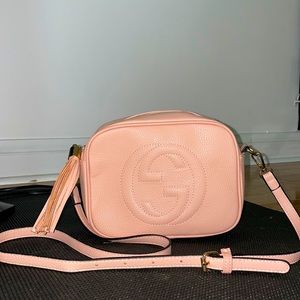 Baby pink shoulder bag